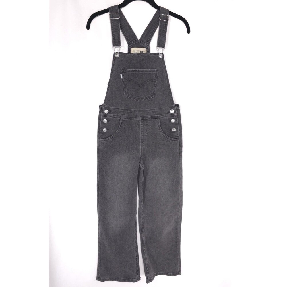 LEVIS Women’s Denim Overall Jeans 12 Wide Leg SILVERTAB Gray 825664030916